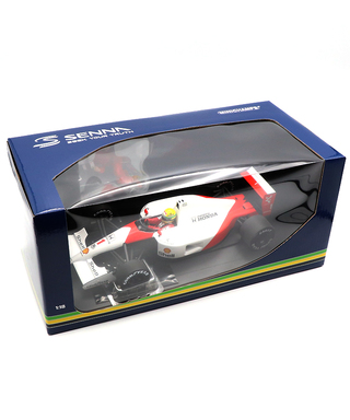 ミニチャンプス 1/18スケール マクラーレン ホンダ MP4/6 アイルトン・セナ 1991年 メキシコGP ジャン・アレジ フィギュア付き