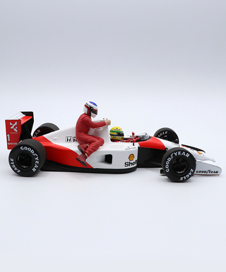 ミニチャンプス 1/18スケール マクラーレン ホンダ MP4/6 アイルトン・セナ 1991年 メキシコGP ジャン・アレジ フィギュア付き