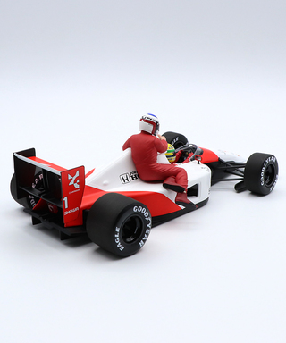 ミニチャンプス 1/18スケール マクラーレン ホンダ MP4/6 アイルトン・セナ 1991年 メキシコGP ジャン・アレジ フィギュア付き