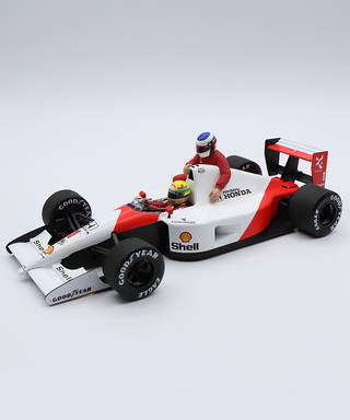 ミニチャンプス 1/18スケール マクラーレン ホンダ MP4/6 アイルトン・セナ 1991年 メキシコGP ジャン・アレジ フィギュア付き
