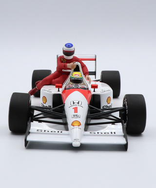 ミニチャンプス 1/18スケール マクラーレン ホンダ MP4/6 アイルトン・セナ 1991年 メキシコGP ジャン・アレジ フィギュア付き