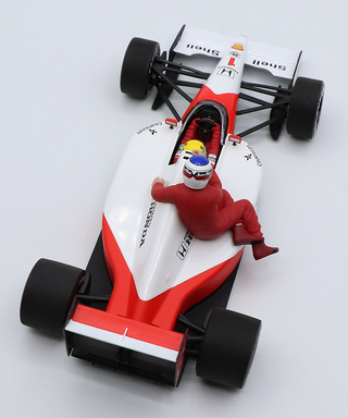 ミニチャンプス 1/18スケール マクラーレン ホンダ MP4/6 アイルトン・セナ 1991年 メキシコGP ジャン・アレジ フィギュア付き