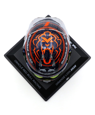 フェルスタッペン別注 シューベルト 1/4スケール マックス・フェルスタッペン 2025年 オレンジ ライオン ヘルメット レッドブル レーシング チーム/ARB