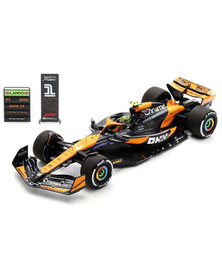 スパーク 1/18スケール マクラーレン F1 チーム MCL38 ランド・ノリス 2024年 マイアミGP 優勝 /24f1m