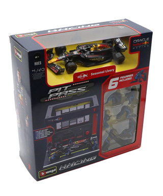 ブラゴ 1/43スケール オラクル レッドブル レーシング ホンダ RB20 マックス・フェルスタッペン ジオラマ ピットストップセット