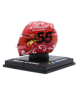 ルックスマート 1/5スケール カルロス・サインツ フェラーリ 2024年 メキシコGP ヘルメット 優勝
