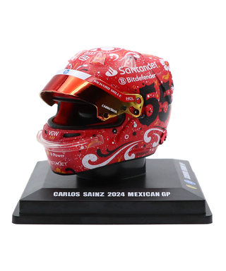 ルックスマート 1/5スケール カルロス・サインツ フェラーリ 2024年 メキシコGP ヘルメット 優勝
